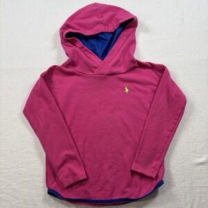 Polo‎ Ralph Lauren Girls Pink Hooded Tunic Sweatshirt S(7)